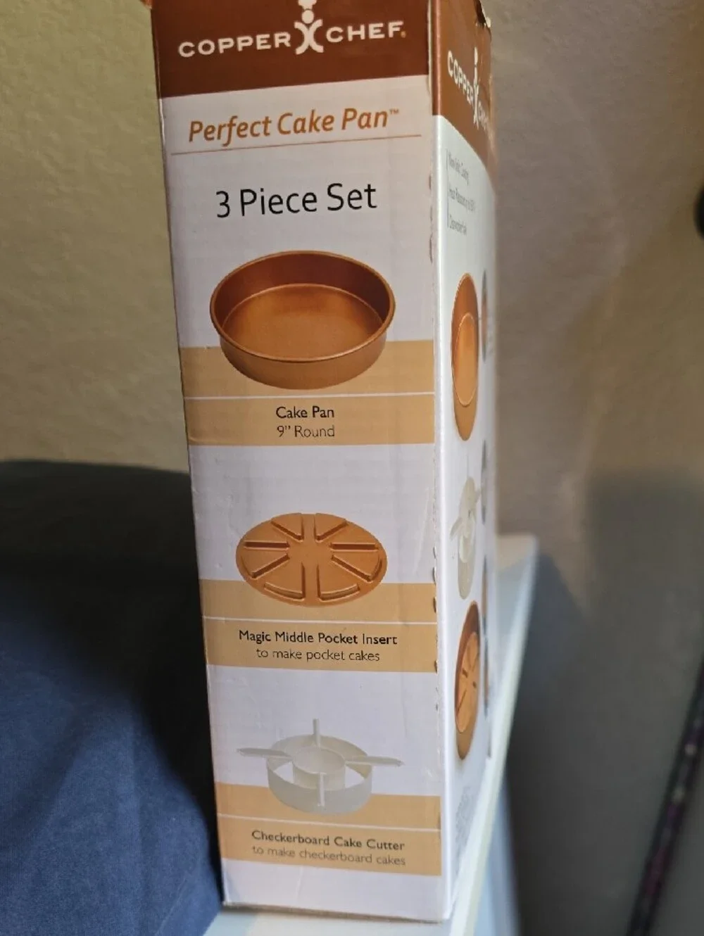 Copper Chef Copper Cake Pan 3-Piece Set - Copper Non-Stick